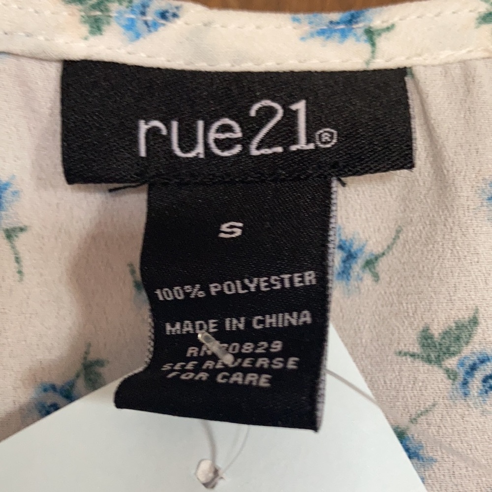 3/$12 Rue21 top floral print top ties in front boho summer casual beach S junior - Picture 9 of 15